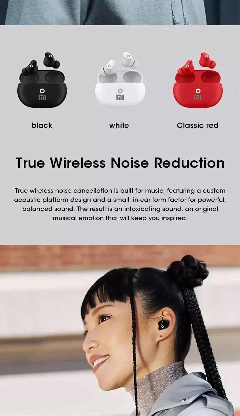 Xiaomi Bluetooth Earphones Wireless Earphones Studio Buds for IPhone Samsung TrueTWS Earbuds Sports Noise Canceling