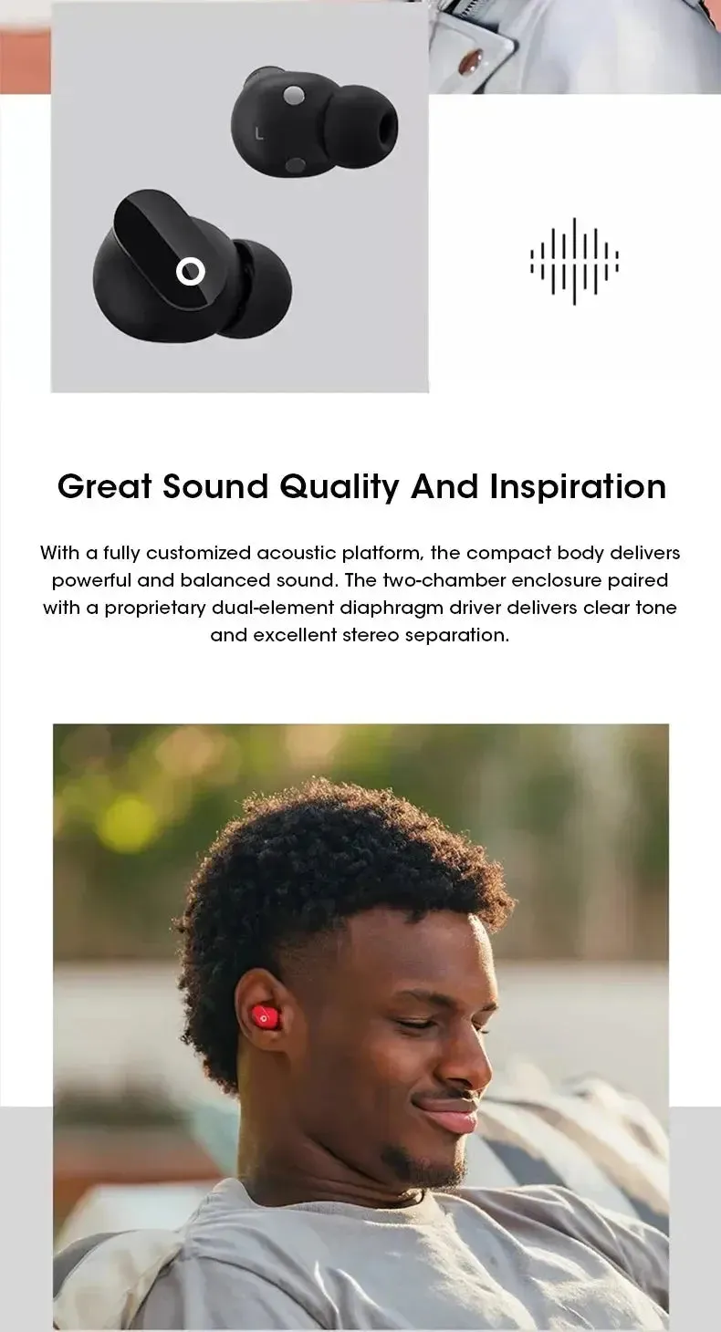 Xiaomi Bluetooth Earphones Wireless Earphones Studio Buds for IPhone Samsung TrueTWS Earbuds Sports Noise Canceling