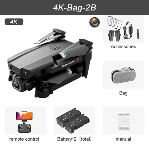 Xt6 Mini Drone 4k 1080p Hd Camera Wifi Fpv Air Pressure Altitude Hold