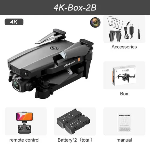 Xt6 Mini Drone 4k 1080p Hd Camera Wifi Fpv Air Pressure Altitude Hold